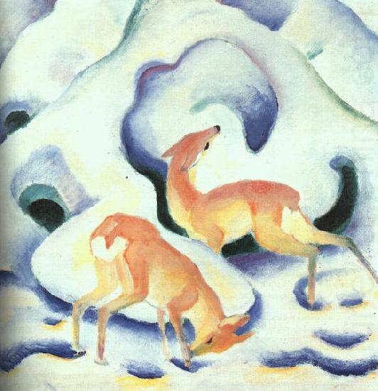 Deer in the Snow, Franz Marc